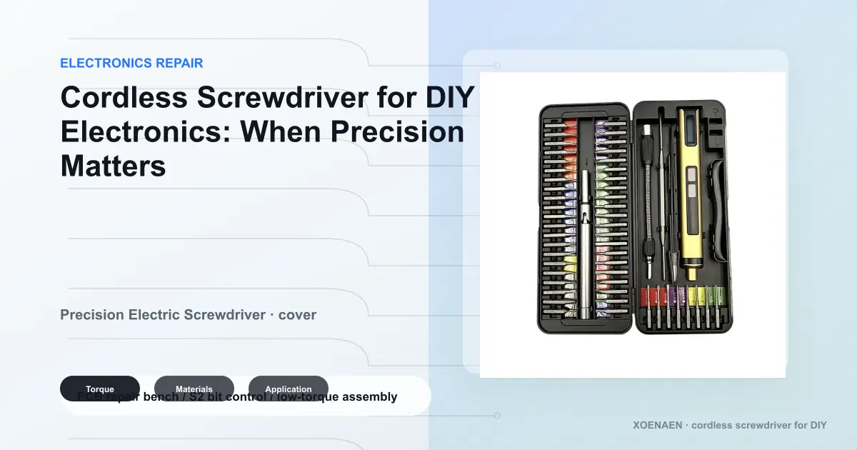Cordless Screwdriver for DIY Electronics: When Precision Matters cover image