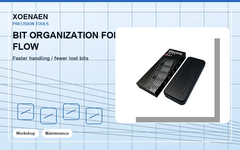 Electric screwdriver bit organization application scene