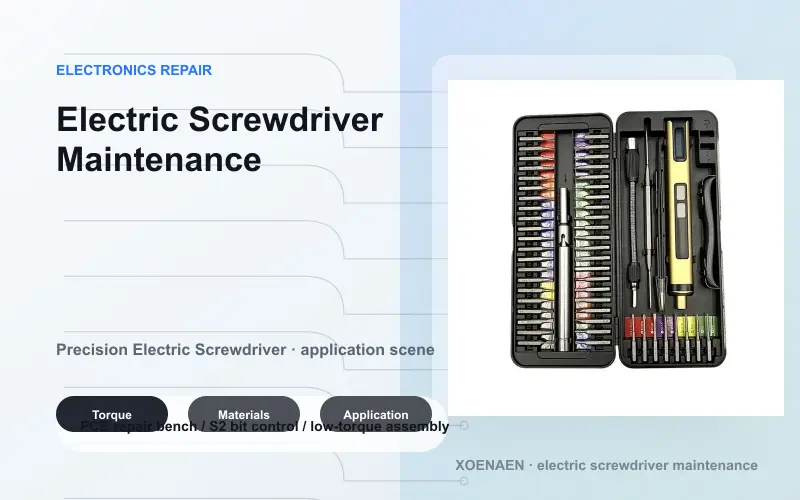 Electric screwdriver for electronics repair app...