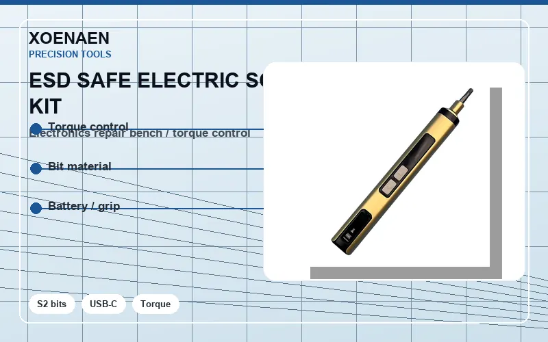 Technical layout for ESD safe electric screwdriver kit