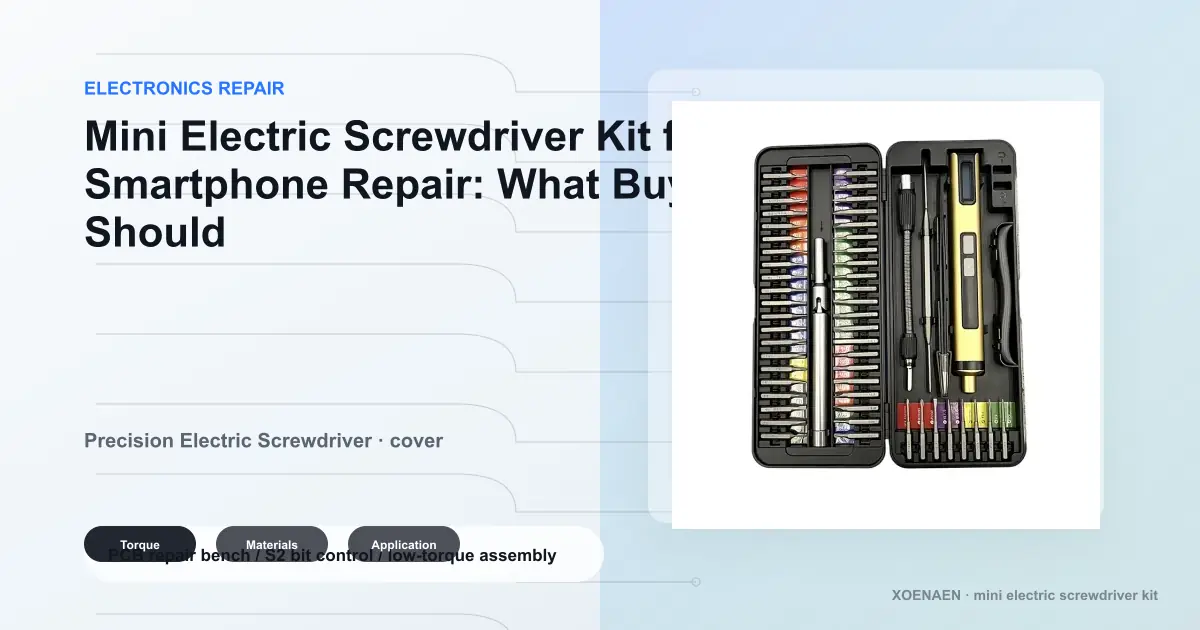 Mini Electric Screwdriver Kit for Smartphone Repair: What Buyers Should Check cover image