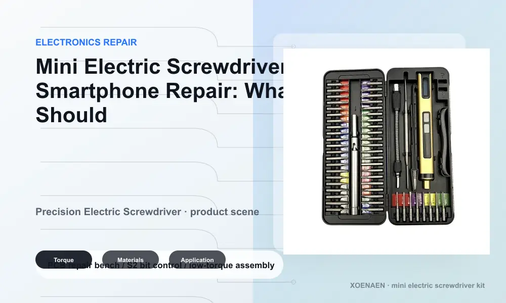 Electric screwdriver used on a professional repair bench