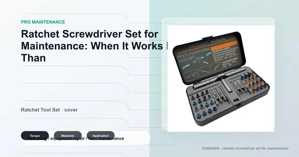 Ratchet Screwdriver Set for Maintenance: When It Works Better Than Standard Tools cover image