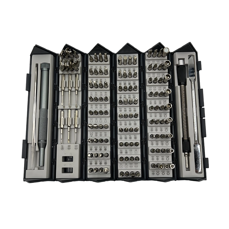 128-in-1 Screwdriver Set - Manual — complete set and storage case