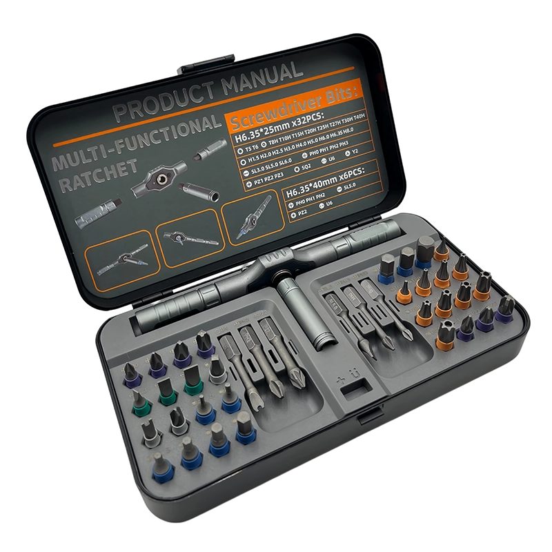 40-in-1 Ratchet Screwdriver Set — complete set and storage case